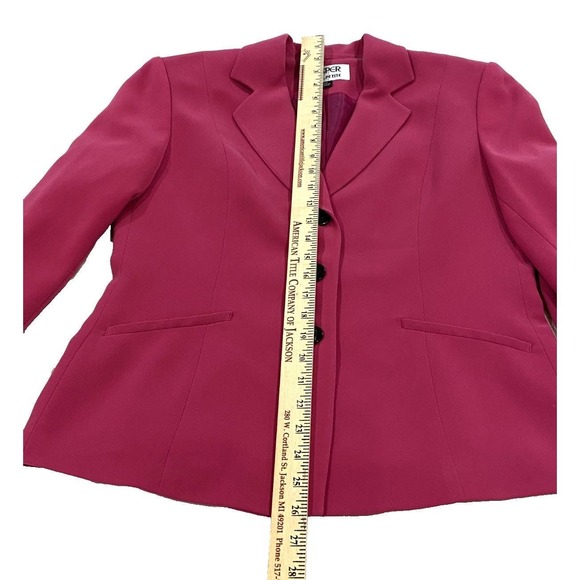 Kasper Women's Petite Pink Long Sleeve Button Front Skirt Suit Size 6P - Picture 6 of 13